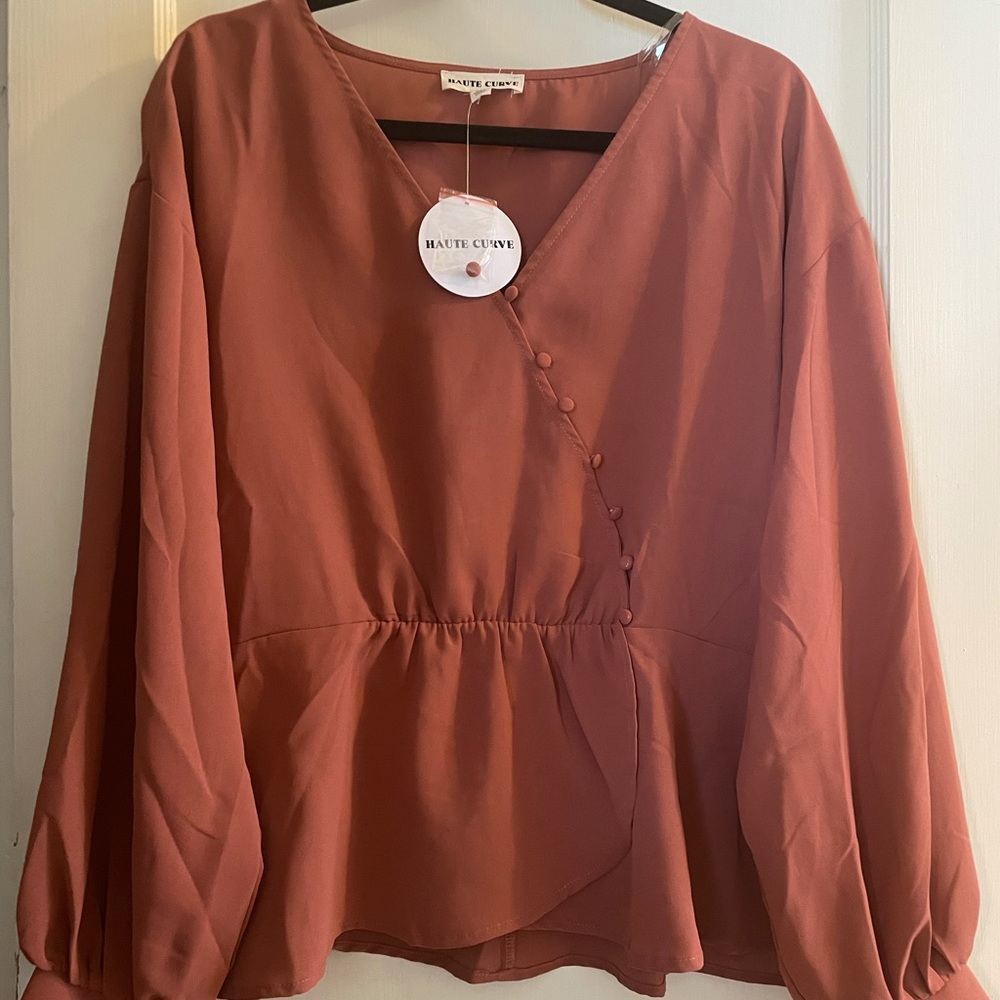 Rose / Mauve top. Size 3x